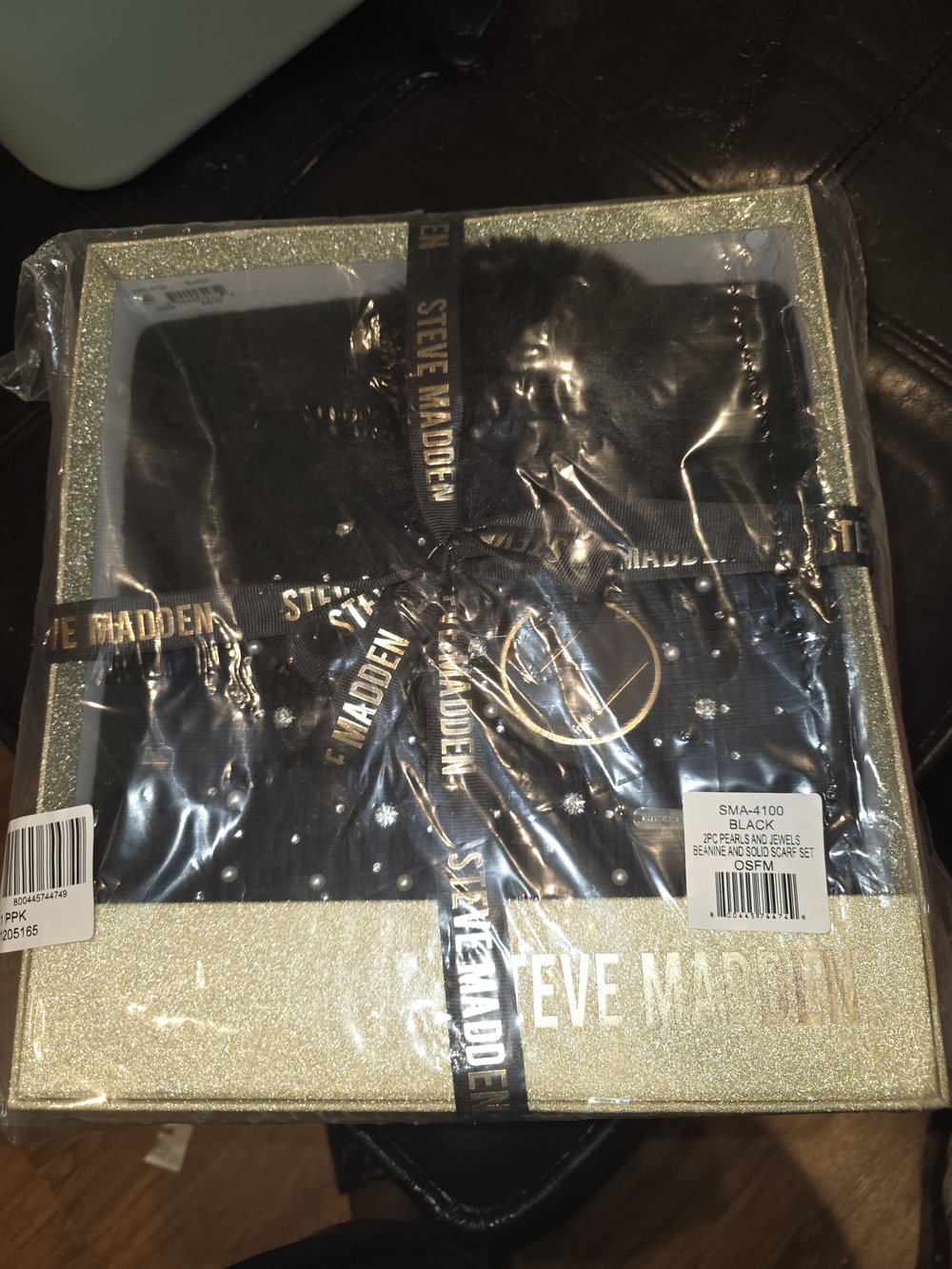 Steve Madden Black Studded Women's Sweatshirt Gift Set